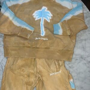 💯 authentic kids Palm Angels tie dye set